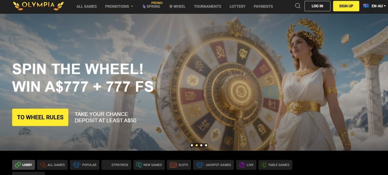 Olympia Casino Review 2026: A$10,000 Welcome Across Four Deposits & 200 Free Spins AU